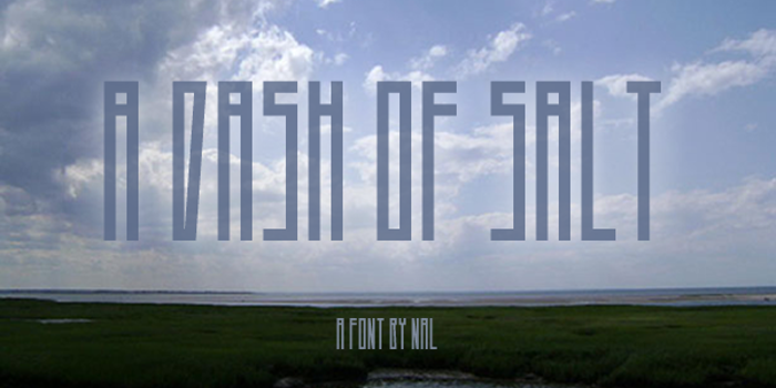 A Dash of Salt Font poster