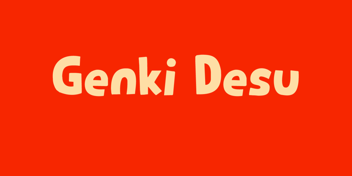 Genki Desu Font poster