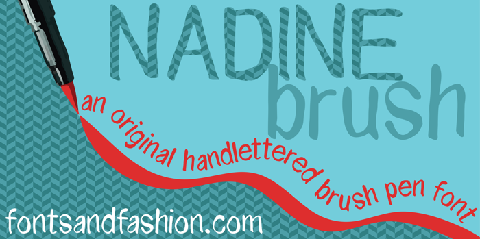 NADINE brush Font poster