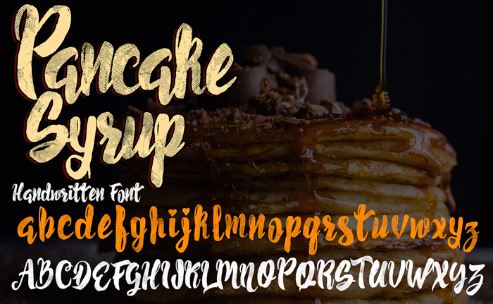 Pancake Syrup Textured Font poster