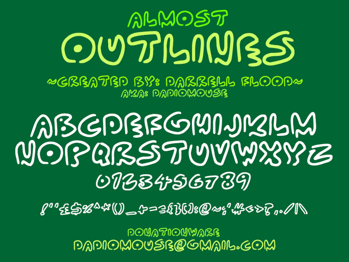 Almost Outlines Font poster