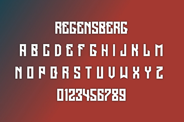 Regensburg Font poster