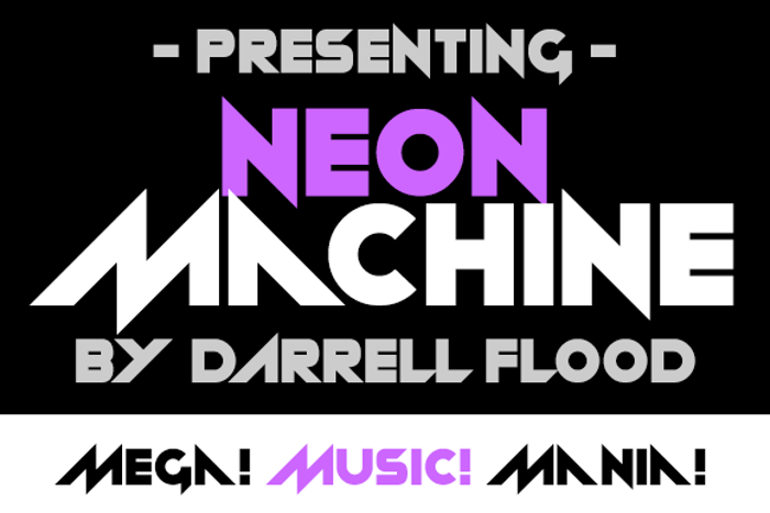 Neon Machine Font poster