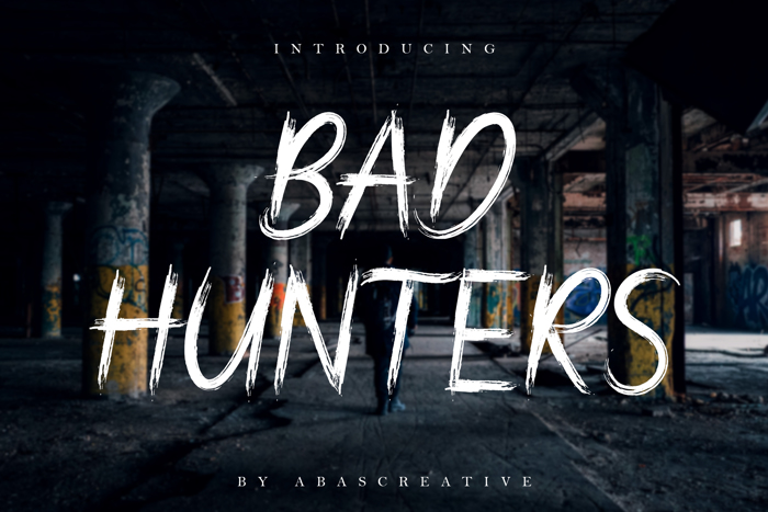 Bad Hunters Font poster