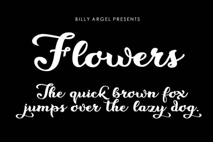 Flowers Font poster