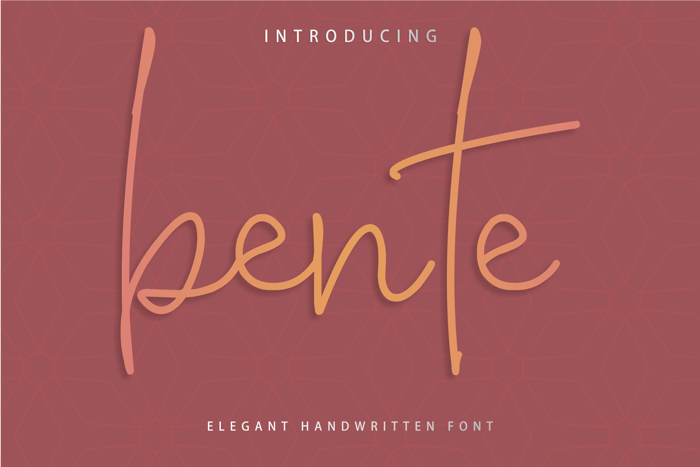 Bente Font poster