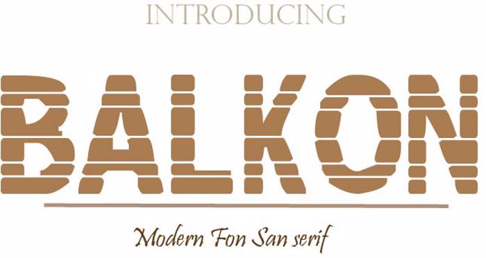 BALKON Font poster