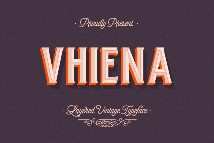 Vhiena Outline Font poster
