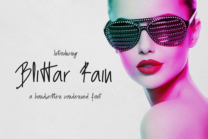 Blittar Rain Font poster