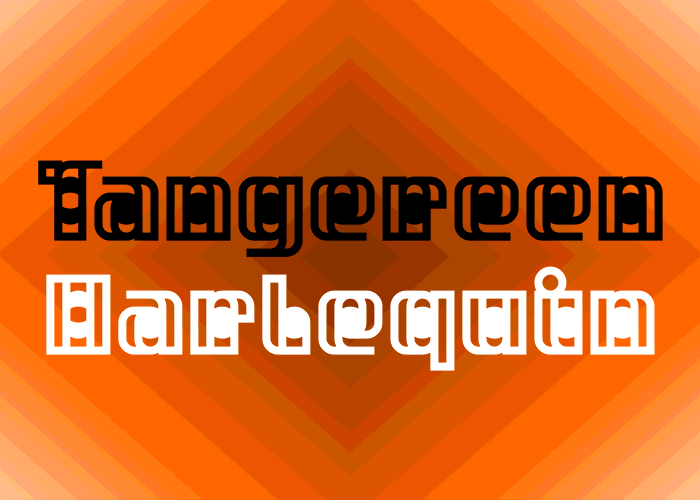 Tangereen Harlequin Font poster