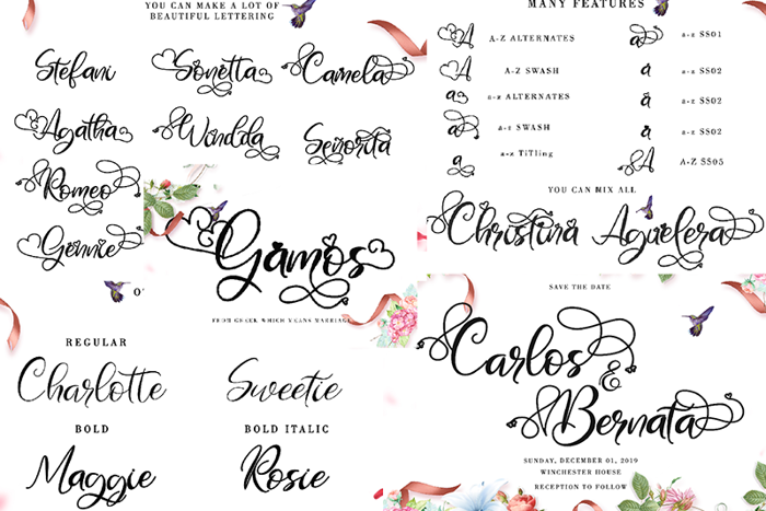 Gamos Font poster