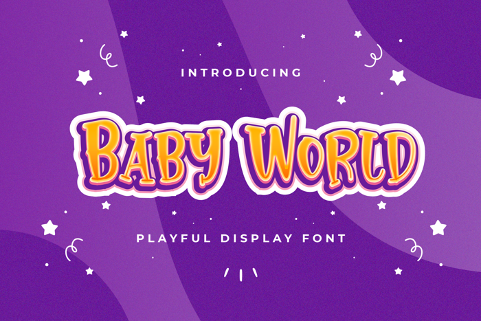 Baby World Font poster