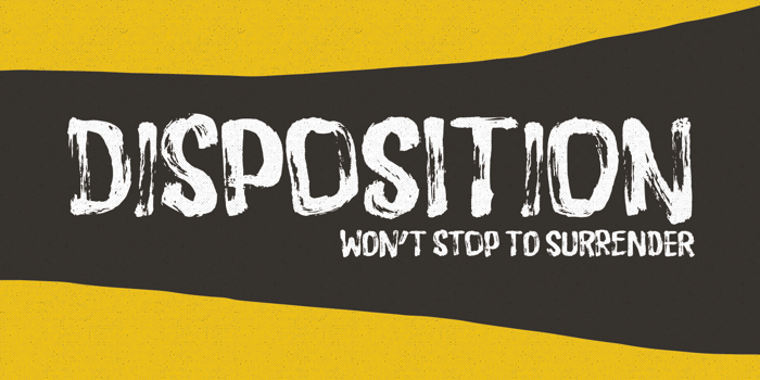 Disposition DEMO Font poster