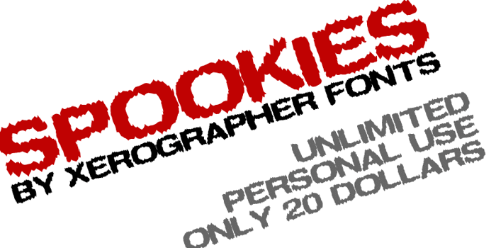 Spookies Font poster
