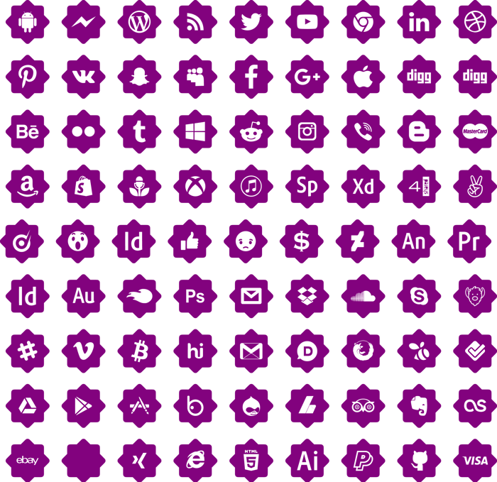 font 120 icons poster