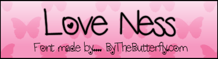 LoveNess Font poster