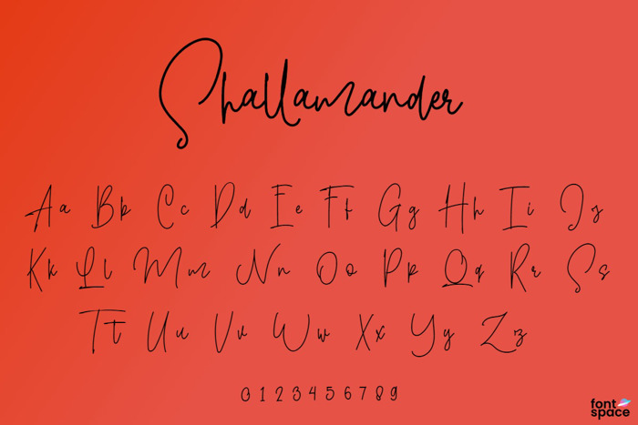 Shallamander Font poster