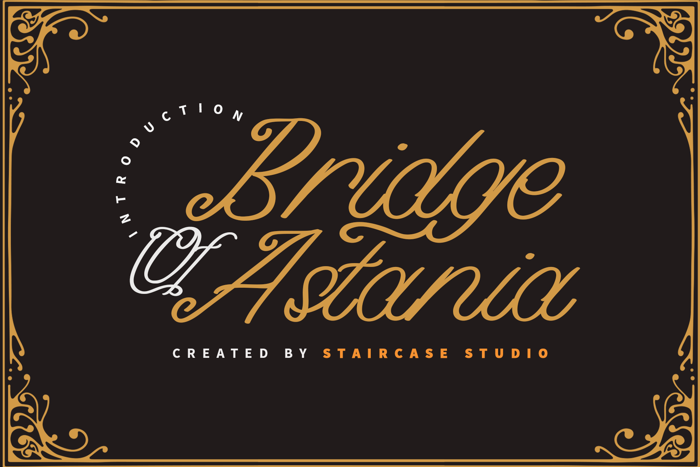 Bridge of Astania Font poster