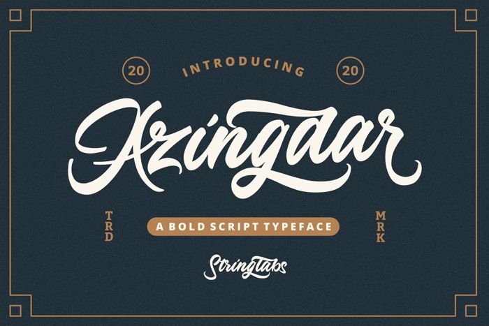 Azingdar Font poster