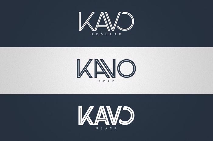 Kavo Inline Font poster