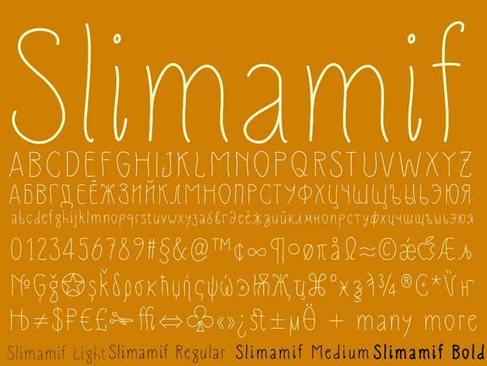 Slimamif Font poster