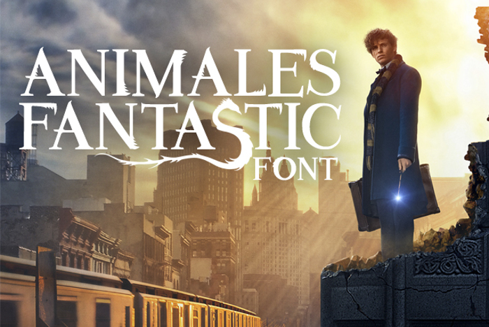Animales Fantastic Font poster
