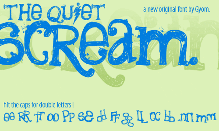 the quiet scream Font poster