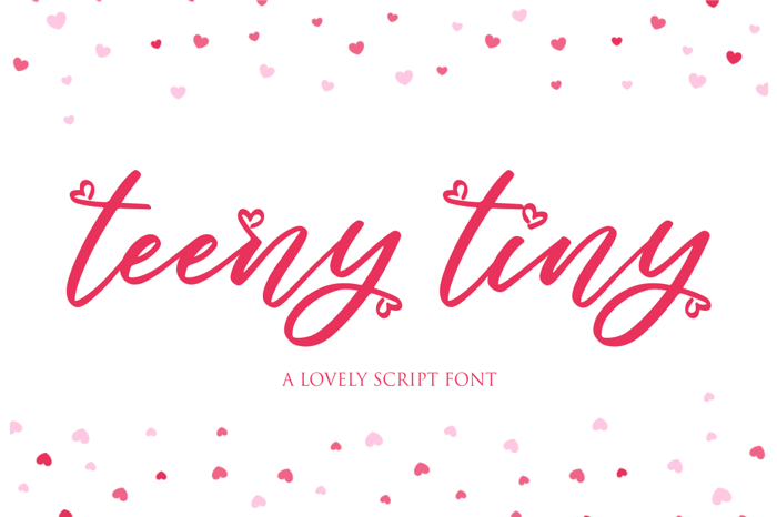 teeny tiny Font poster