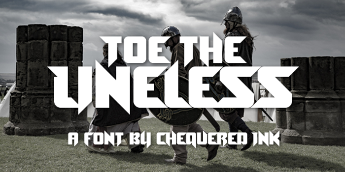 Toe the Lineless Font poster