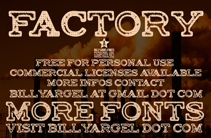 FACTORY Font poster