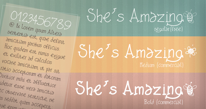 PWShesAmazing Font poster