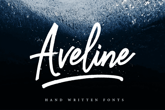 Aveline Script Font poster