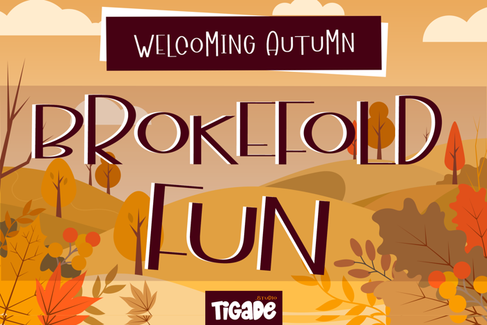 Brokefold Fun Font poster