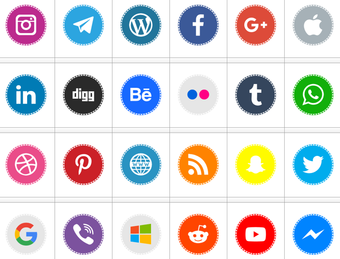 Icons Social Media 11 Font poster
