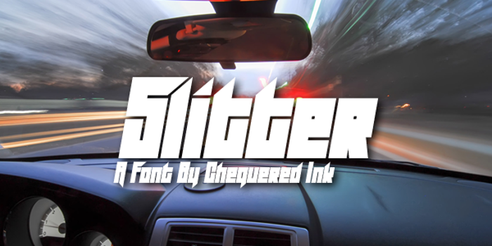 Slitter Font poster