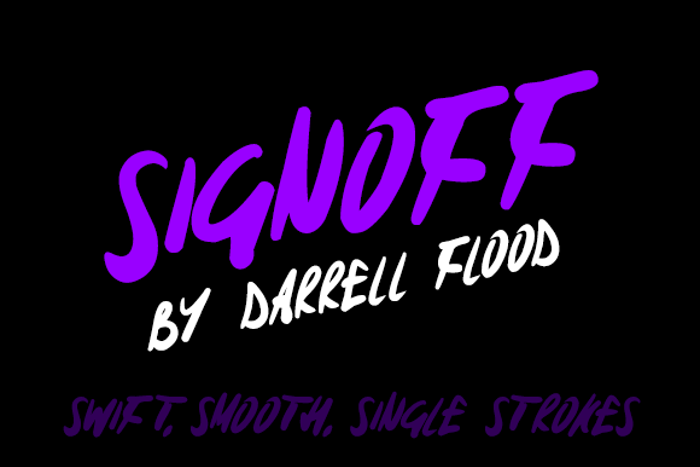 Signoff Font poster