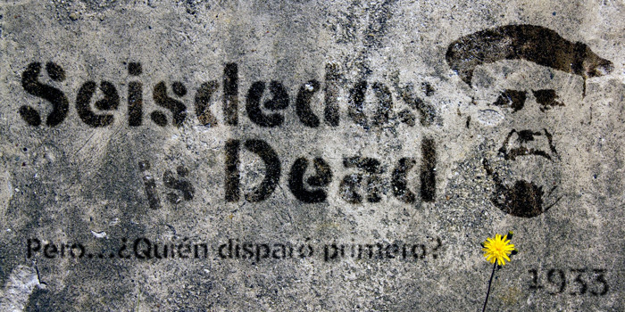 Seisdedos Dead Font poster