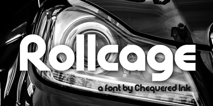 Rollcage Font poster