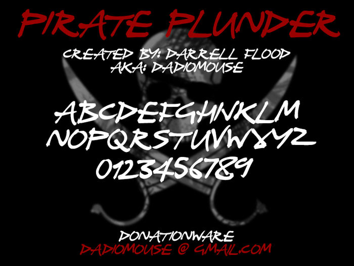 Pirate Plunder Font poster