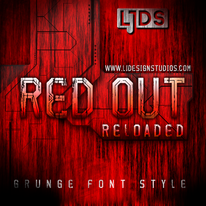 Red Out Reloaded Font poster