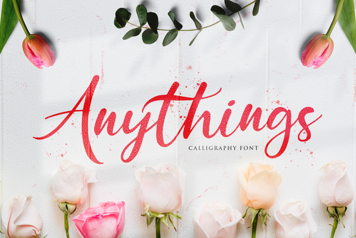 Anythings Font poster