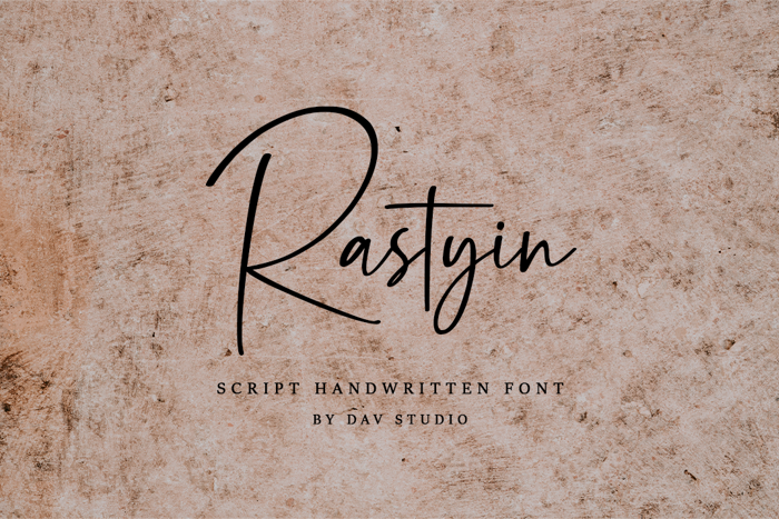 Rastyin Font poster