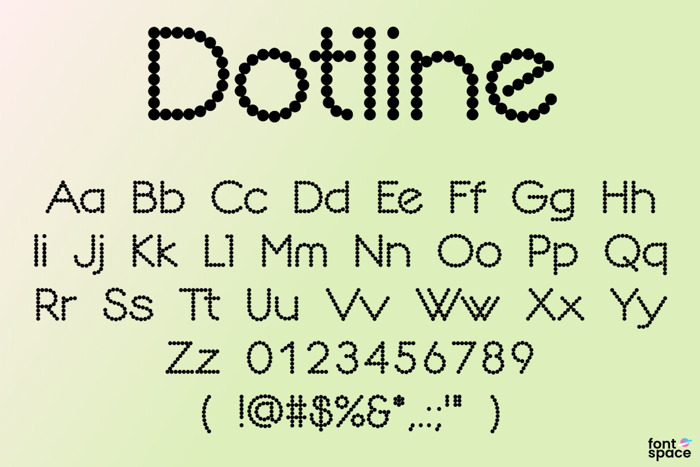 Dotline Font poster