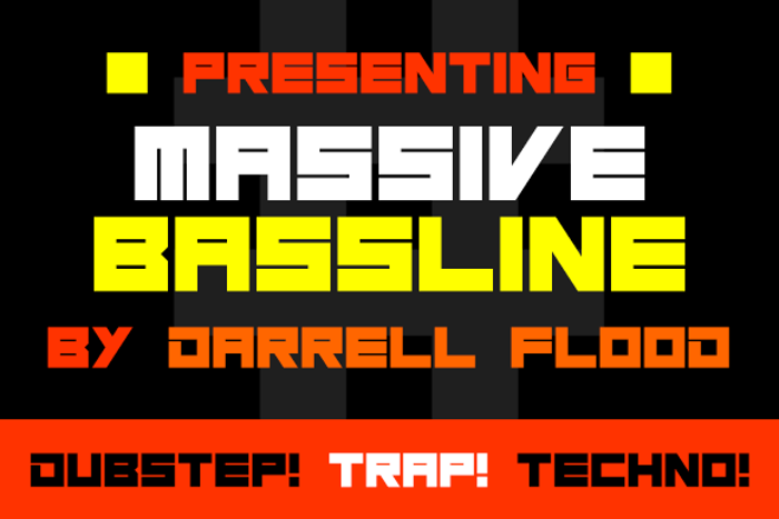 Massive Bassline Font poster
