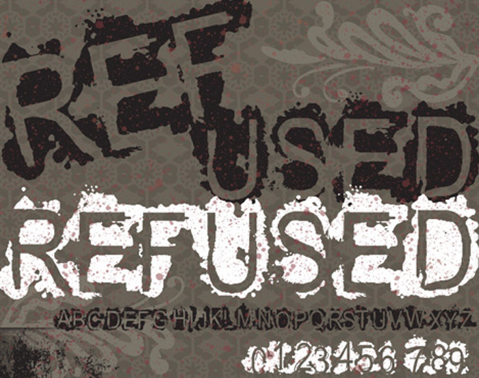 VTKS REFUSED Font poster