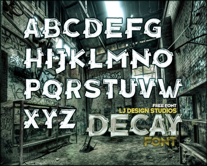 Decay Font poster