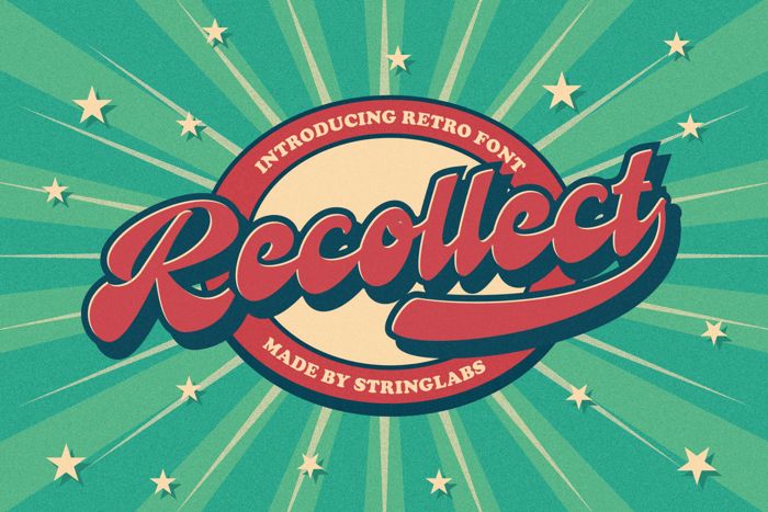 Recollect Font poster
