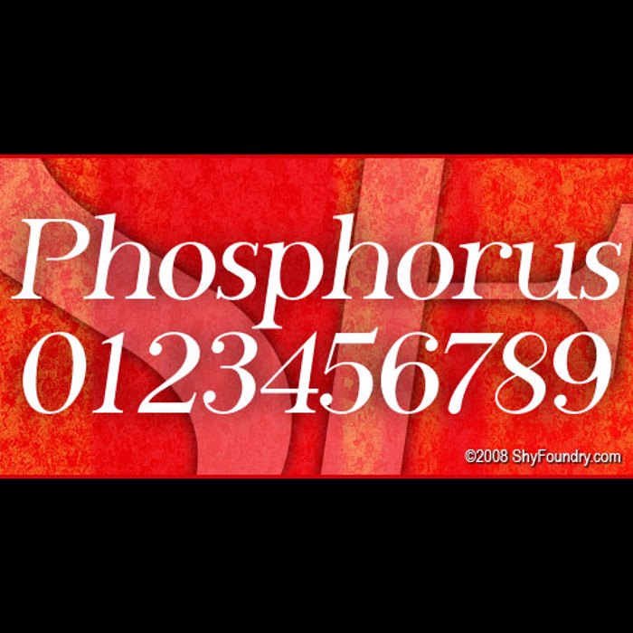 SF Phosphorus Font poster
