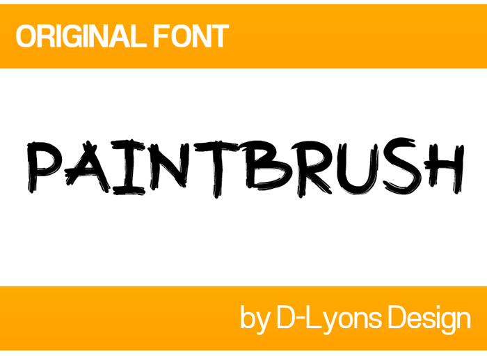 Paintbrush Font poster