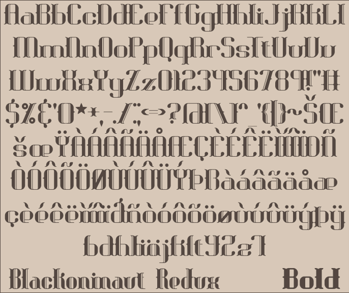 Blackoninaut BRK Font poster